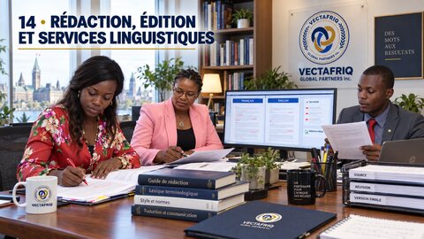 Réunion de travail de l’équipe VECTAFRIQ illustrant les services du pôle 14